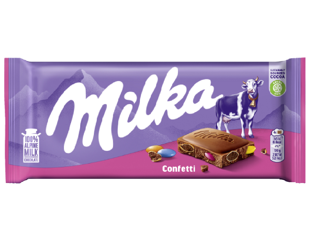 CHOCOLATE MILKA CONFETTI 100G