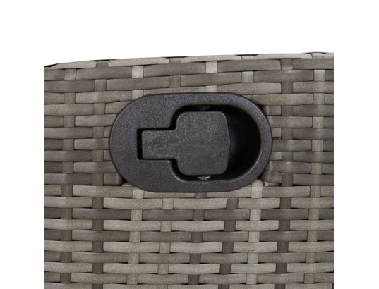 VIDAXL - Banc de jardin Banc inclinable de jardin avec coussins gris résine tressée