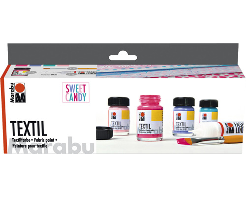 Marabu Textil Trend Set “Sweet Candy” 4x 15ml