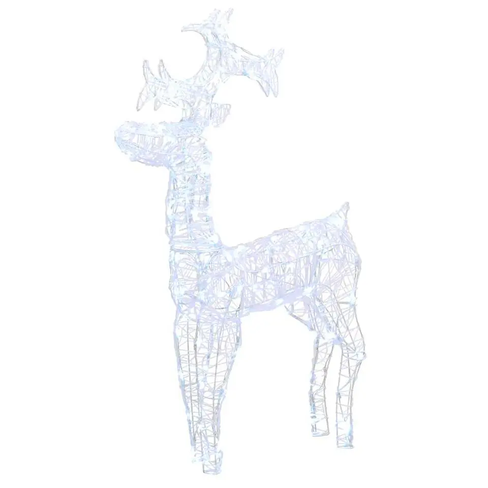 vidaXL - Rendier Kerstdecoratie - Koudwit
