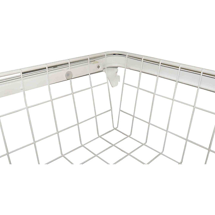 Panier coulissant filaire en acier blanc marque gamme L. 66 x P. 40 cm