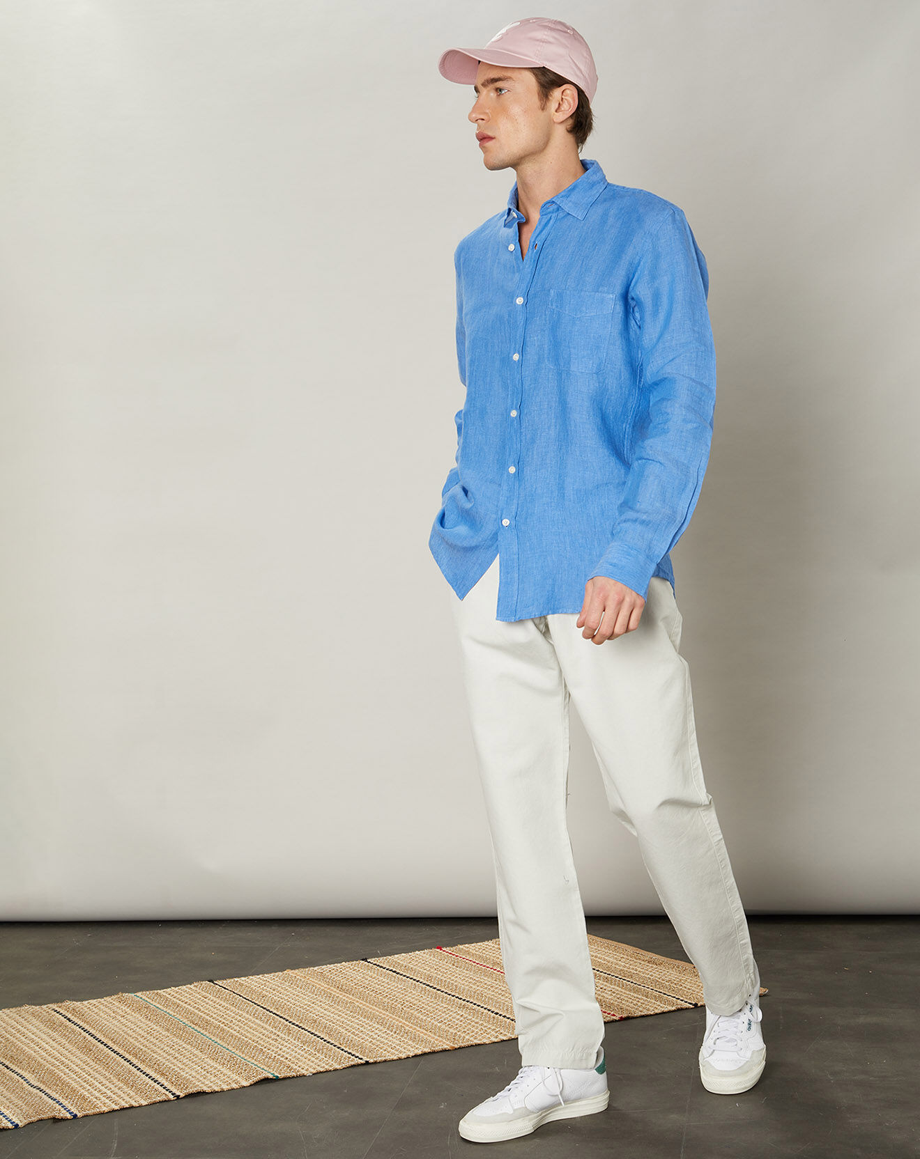 Hartford Pantalon en Coton & Lin Tyron sable