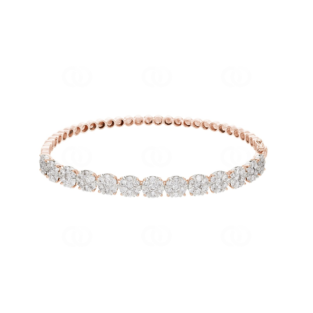 3.00 Karat Diamantarmreif 750/18 K Roségold