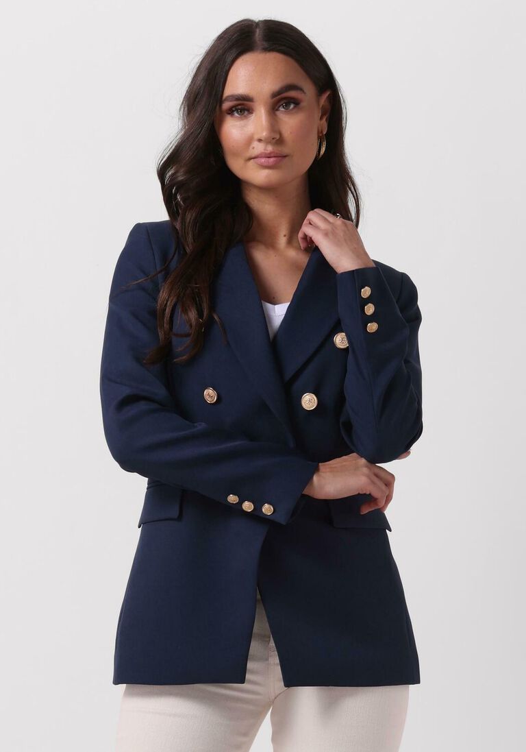 ACCESS blauwe access blazer double-breasted blazer with buttons
