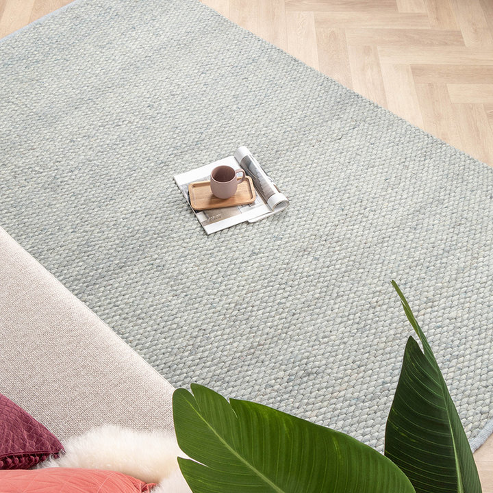 Wollen vloerkleed - Brilliant Mint | Onwijs warm!