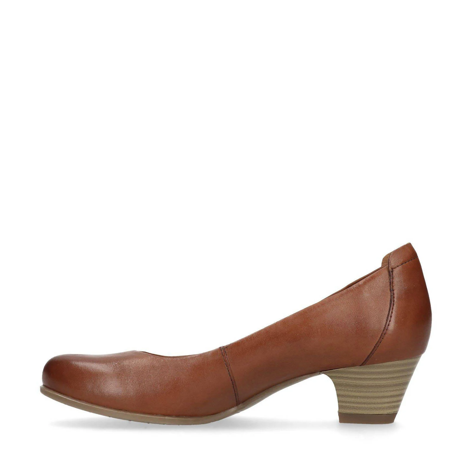 No Stress leren pumps cognac