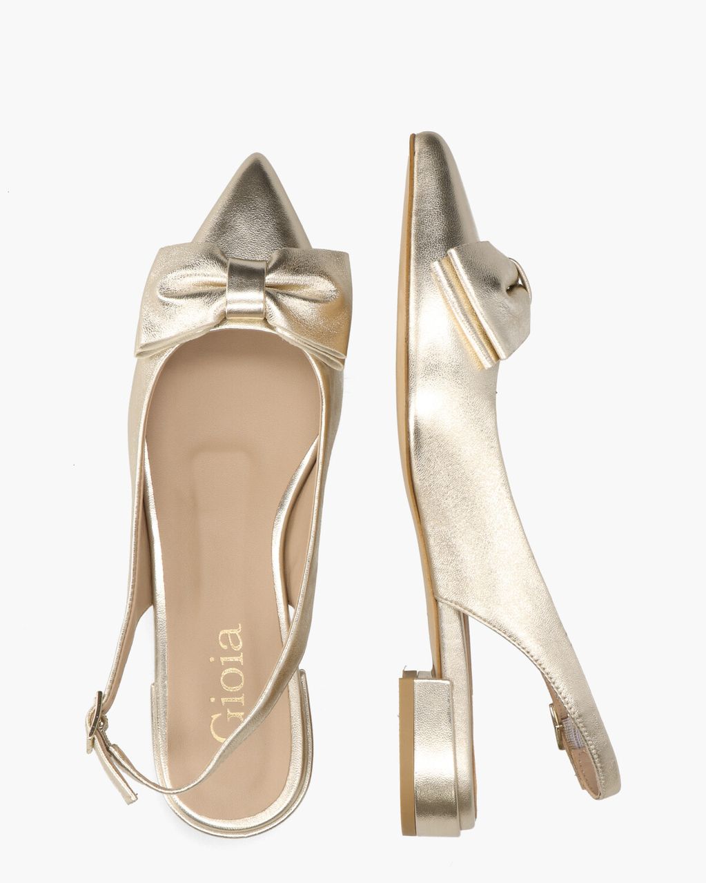 Gioia Walijne Goud Dames Slingbackpumps