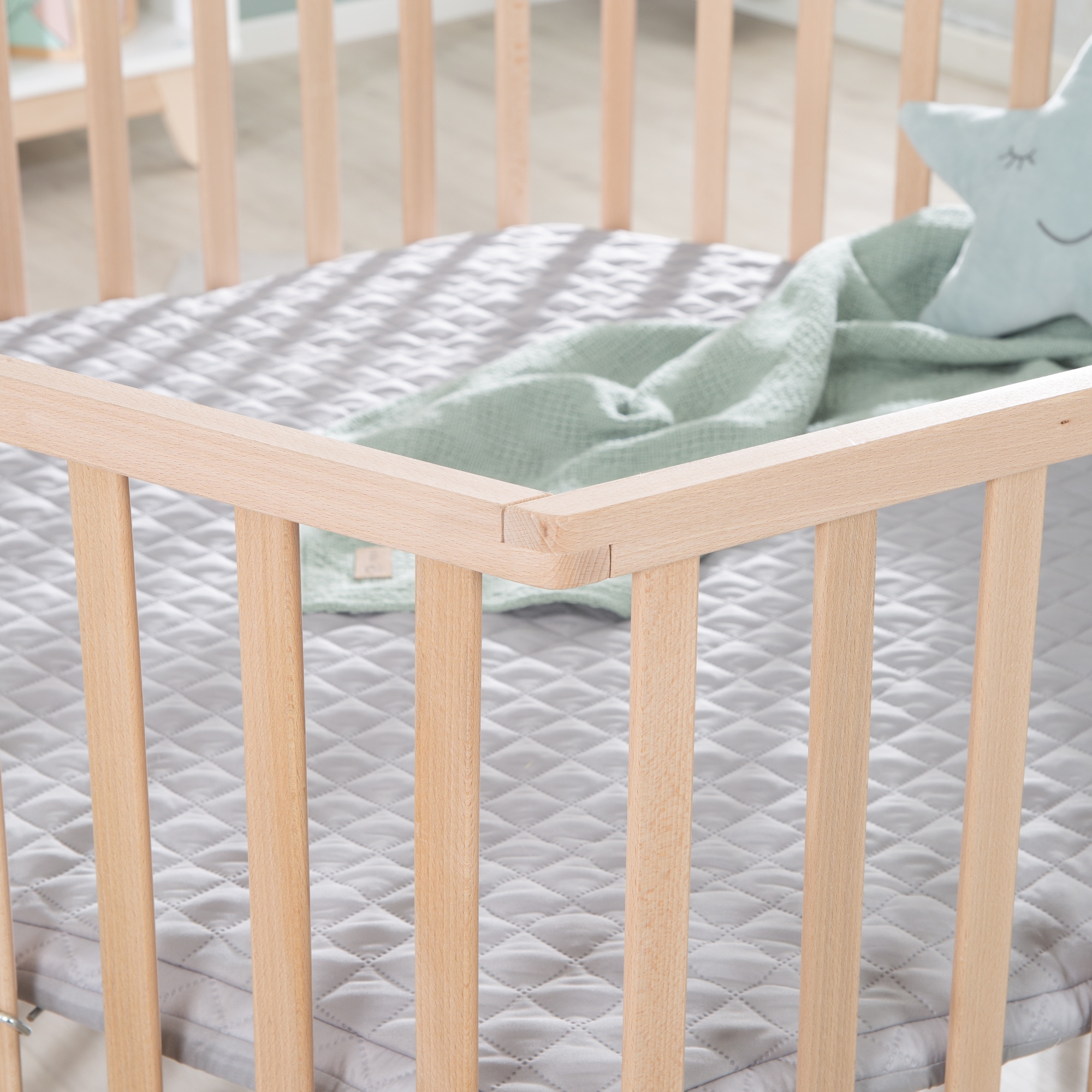 roba® Laufgitter »Style, buche, 6-eckig« bis 15 kg mit Schutzeinlage und Nestchen