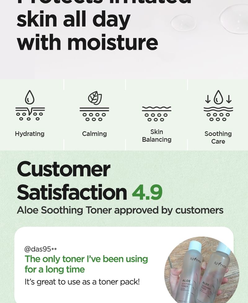 Isntree - Aloë Verzachtende Toner