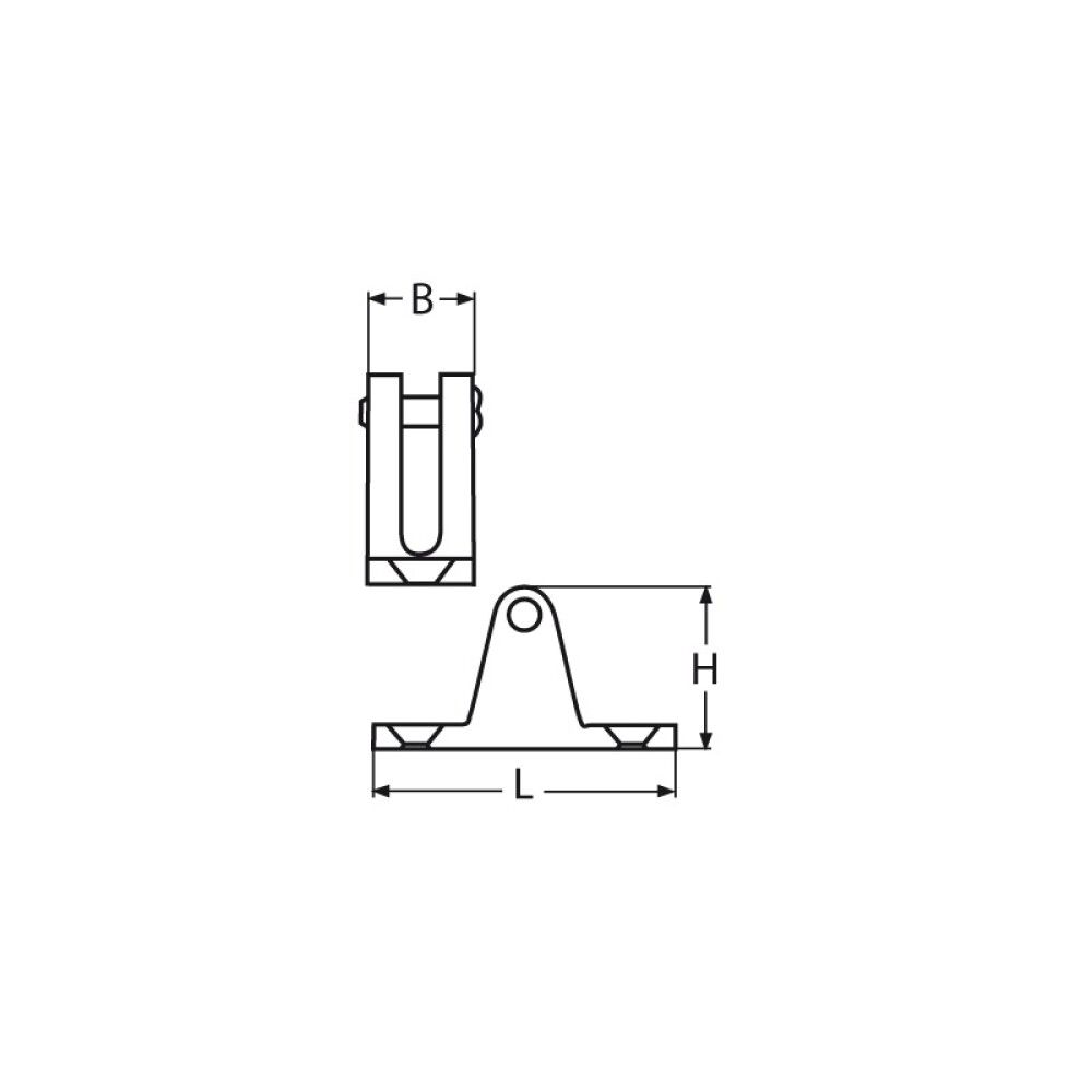 KALESJEBESLAG MARINETECH 90° A4 56X17MM