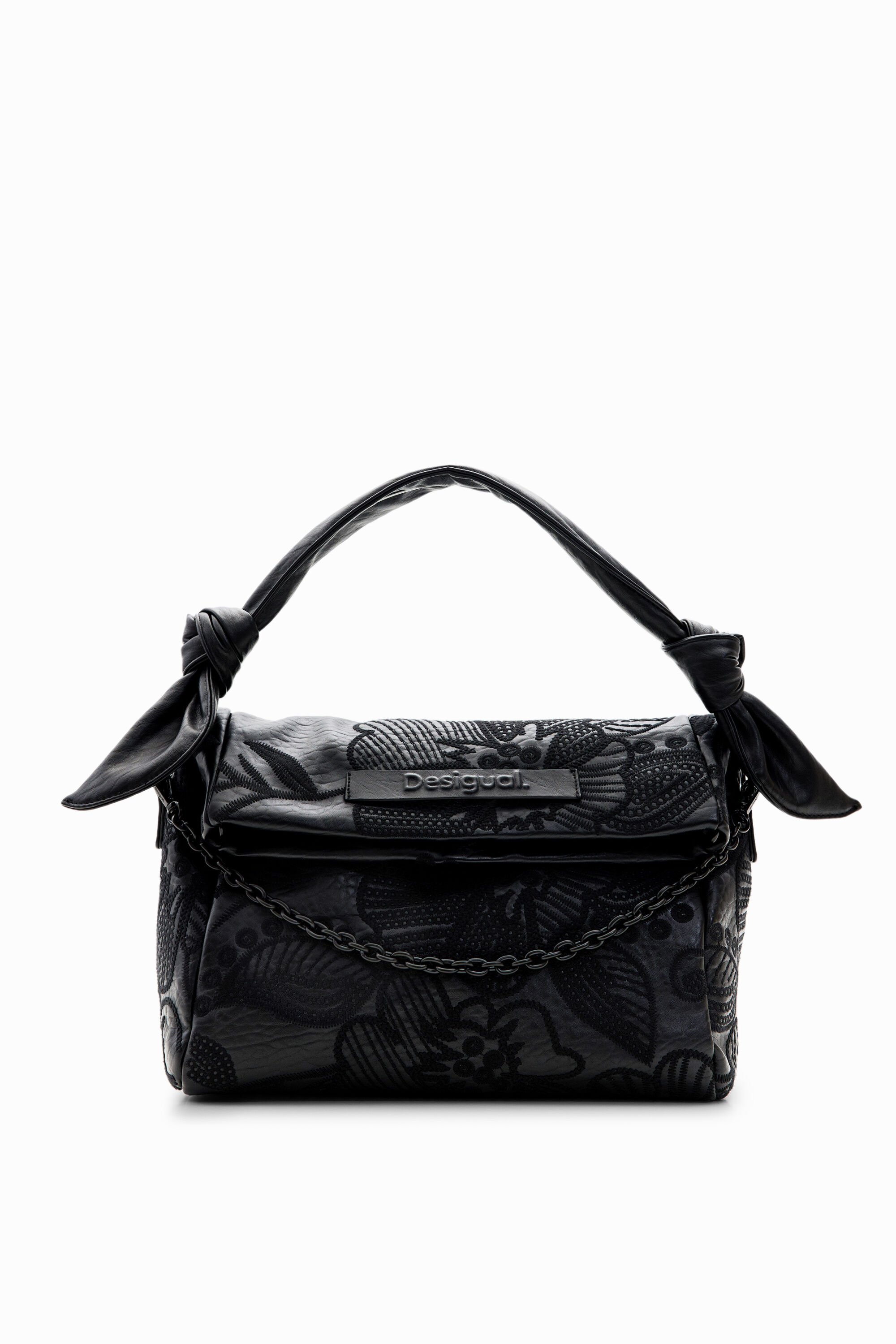 Sac moyen broderie fleurs