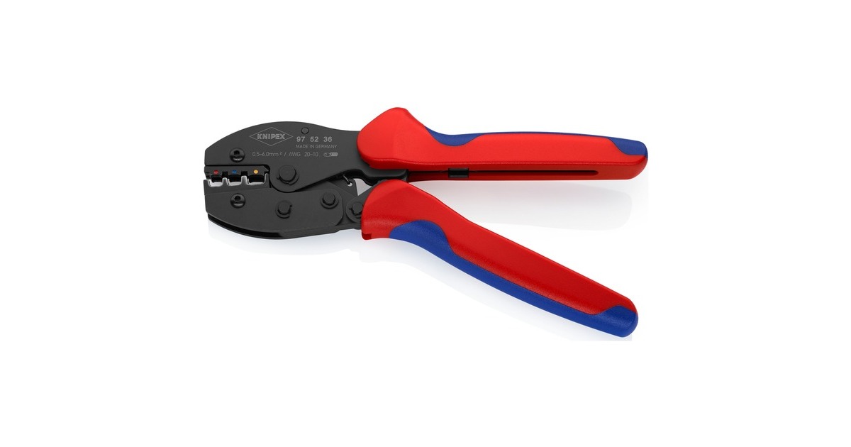 KNIPEXPreciForce 97 52 36 SB krimptang  (Rood/blauw, Strippen, Krimpen 0.5 - 6.0mm²)