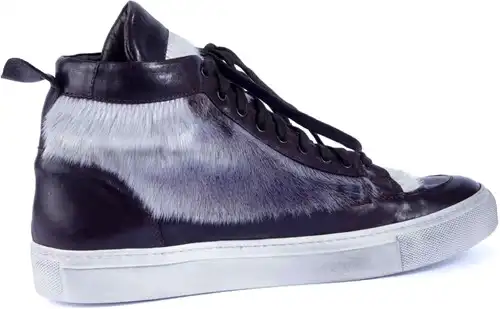 CALAND BRUIN BONT - maat 43 veterboot bruin bont - maat 43 Calandschoen