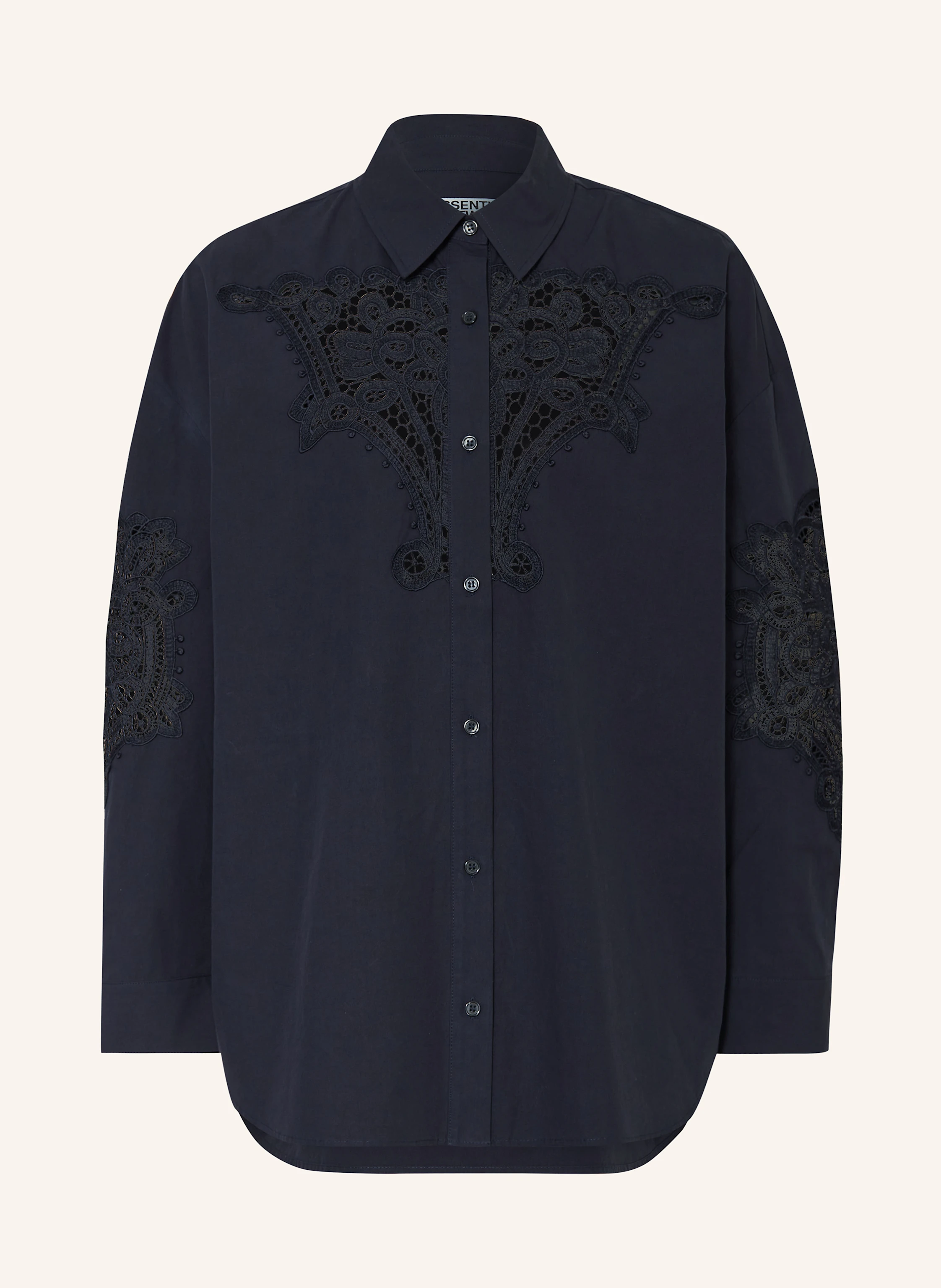 ESSENTIEL ANTWERP Oversized-Hemdbluse HOOFD mit Spitze