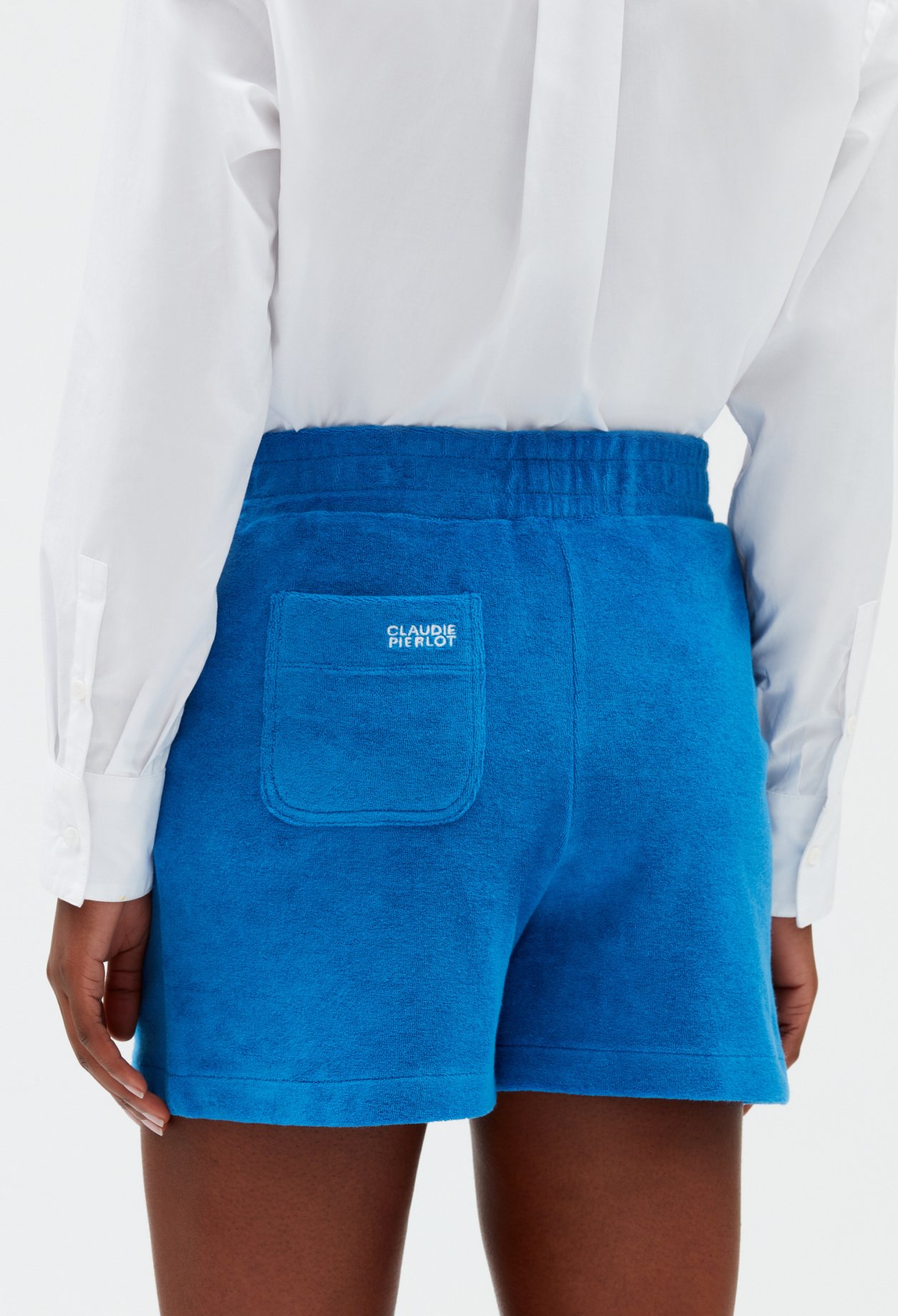Short eponge bleu
