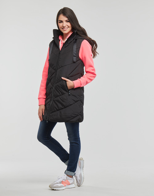 JDY - JDYSKYLAR PADDED HOOD WAISTCOAT OTW - Noir