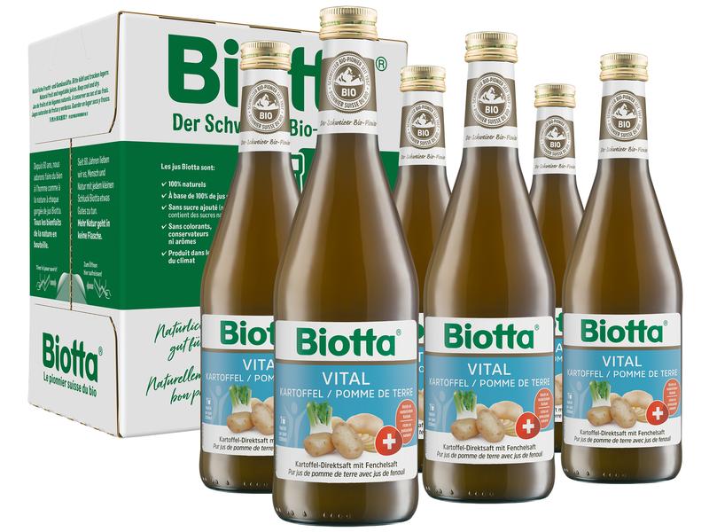 Biotta Säfte Vital Kartoffel Bio 6 x 0.5 l Gemüsesaft aus erntefrischen Bio-Kartoffeln