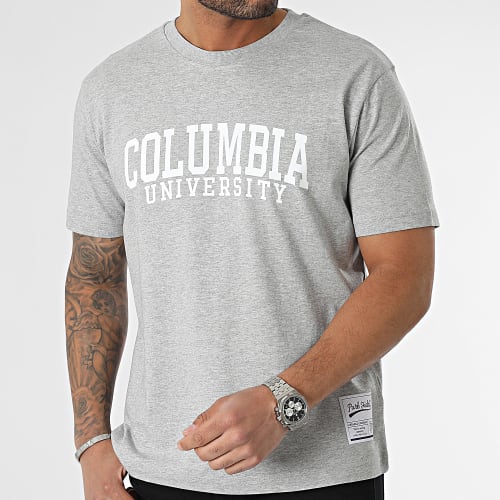 Tee Shirt Oversize Large Columbia Gris Chiné Blanc