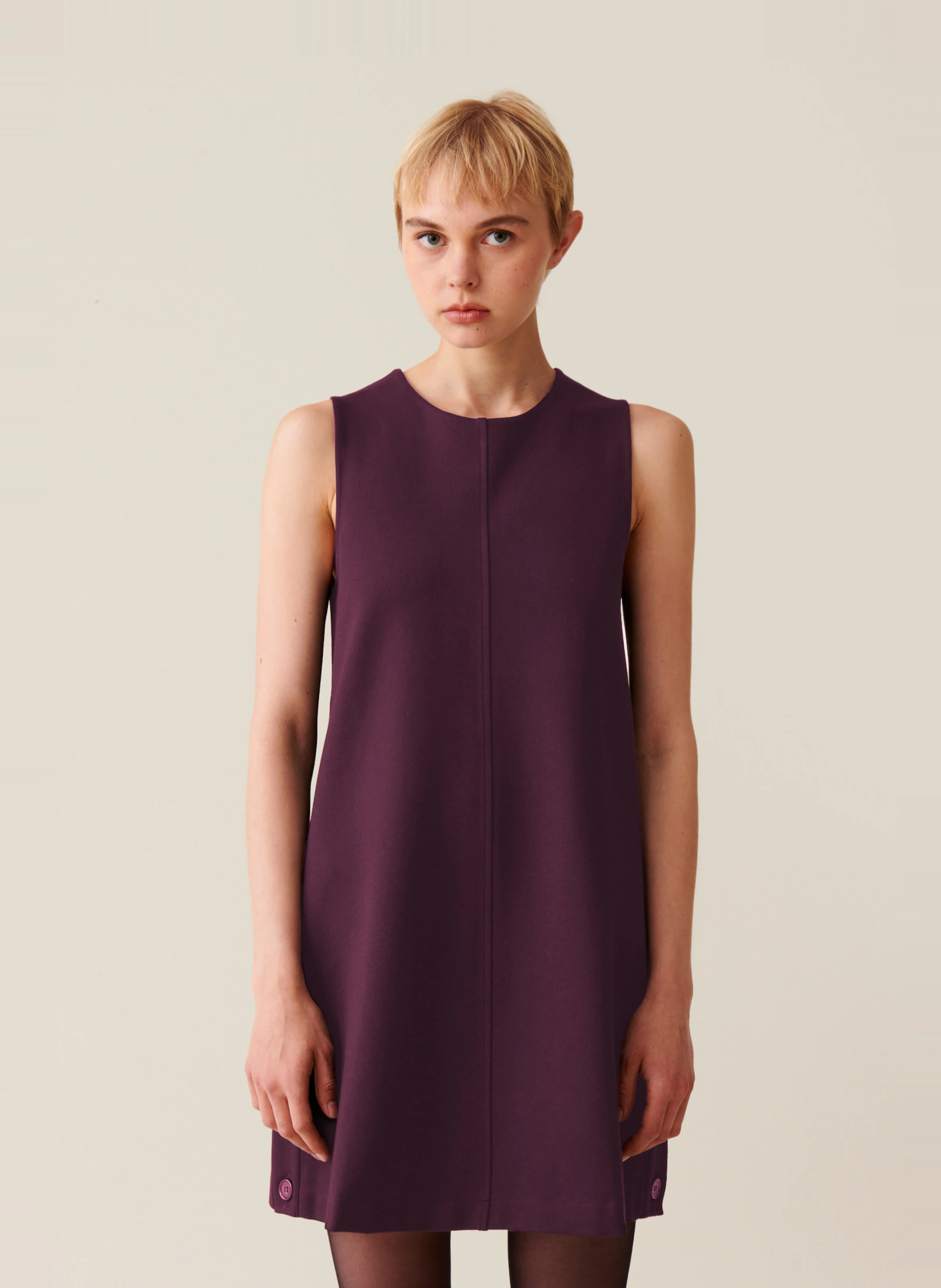 Robe courte sans manches | Rouge