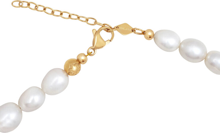 Nialaya Men's Long Smiley Face Pearl Necklace with Assorted Beads Pearl