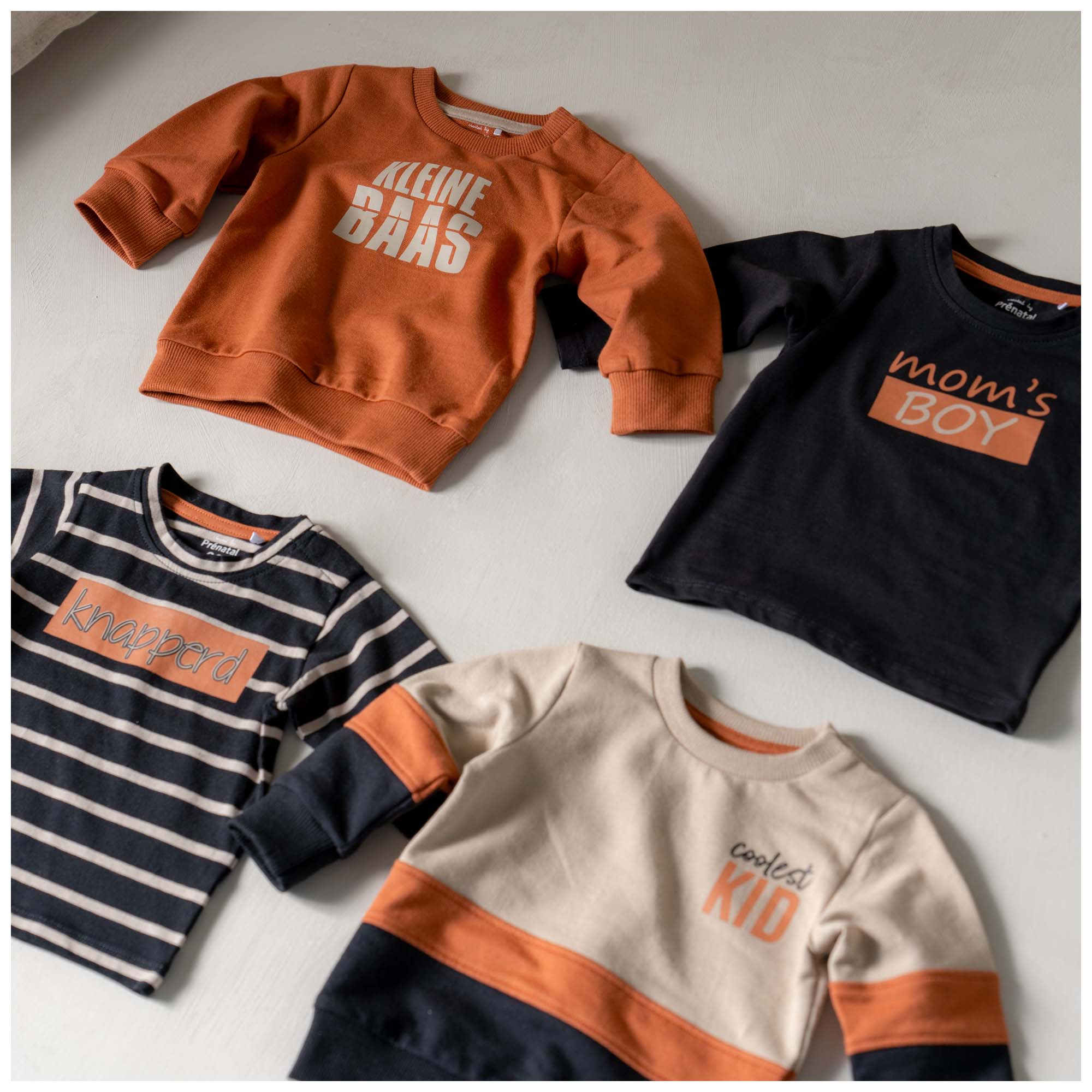 Prénatal baby sweater lange mouwen meerkleurig multi