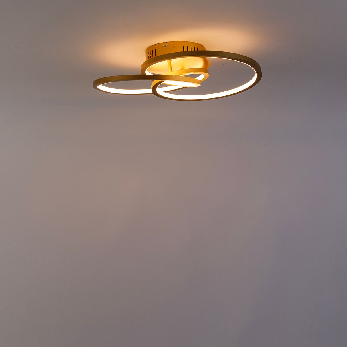 Plafondlamp goud 45 cm incl. LED 3 staps dimbaar - Rowin