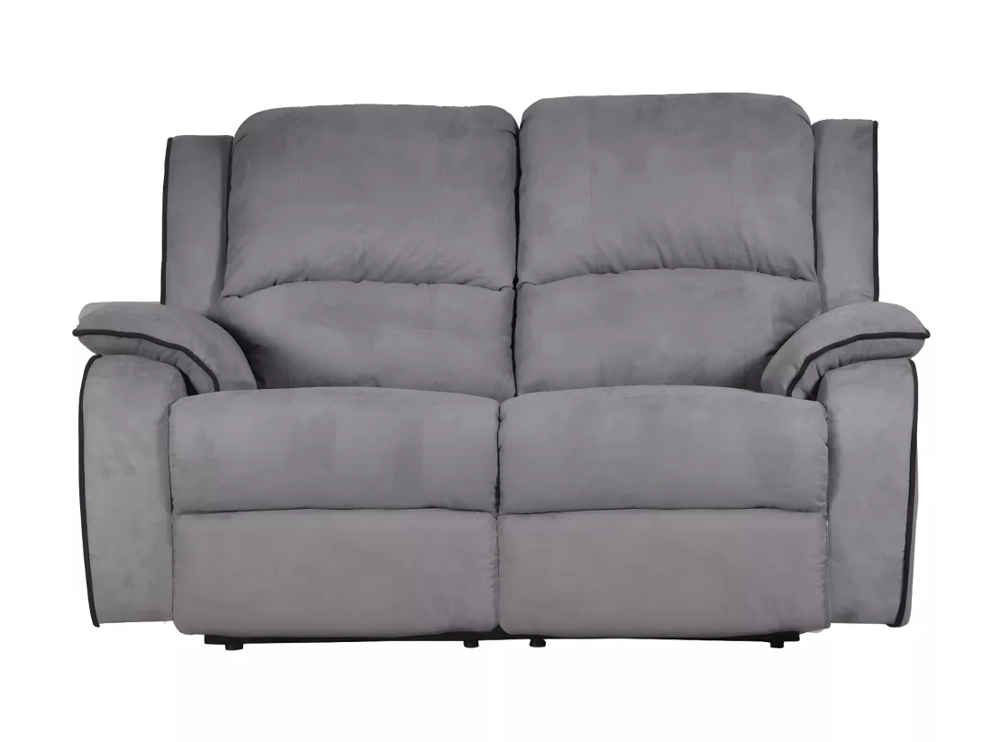 Canapés 3 places et 2 places relax en microfibre HERNANI - Gris