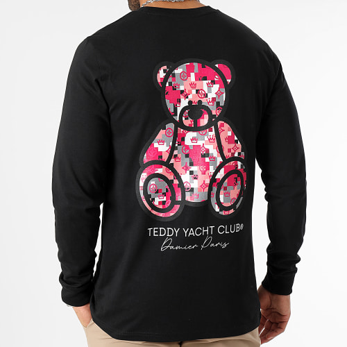 Tee Shirt Manches Longues Damier Paris Pink Noir