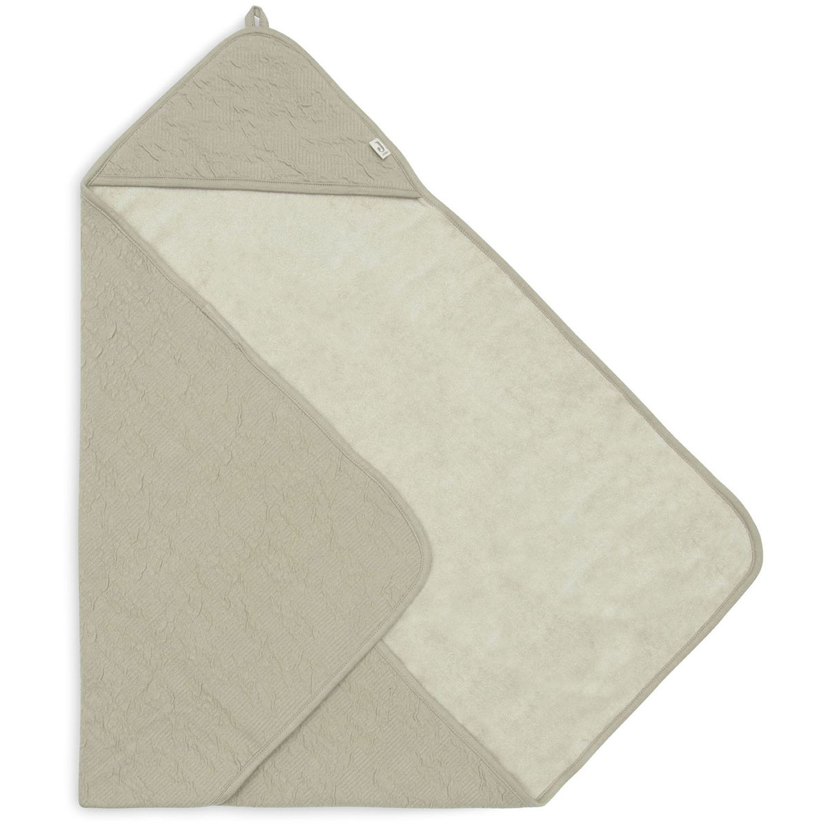 JolleinJollein   Kapuzenhandtuch  soft waves olive green
