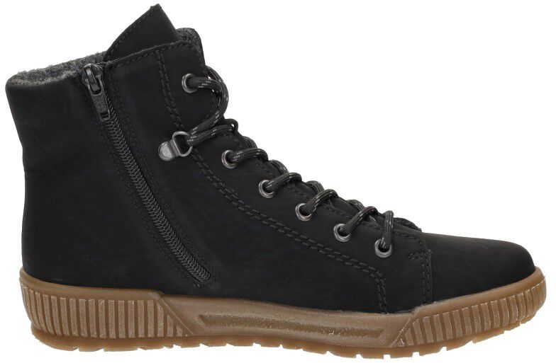 Rieker Veterschoenen Hoog zwart