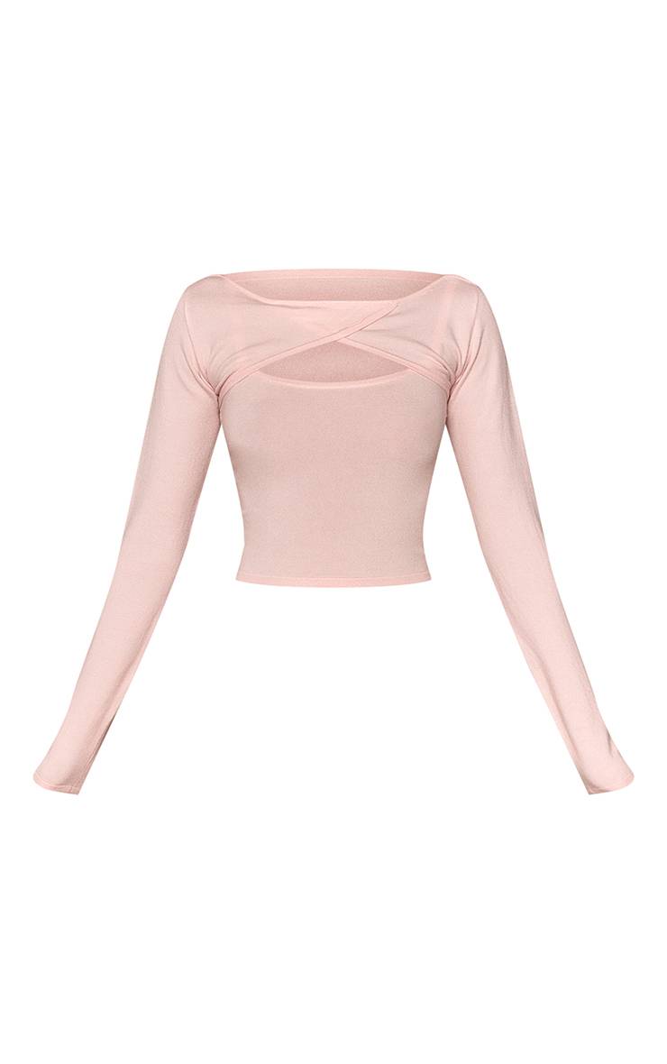Rose Cardigan Cache-cœur En Maille Fine Avec Détails De Finitions Contrastées