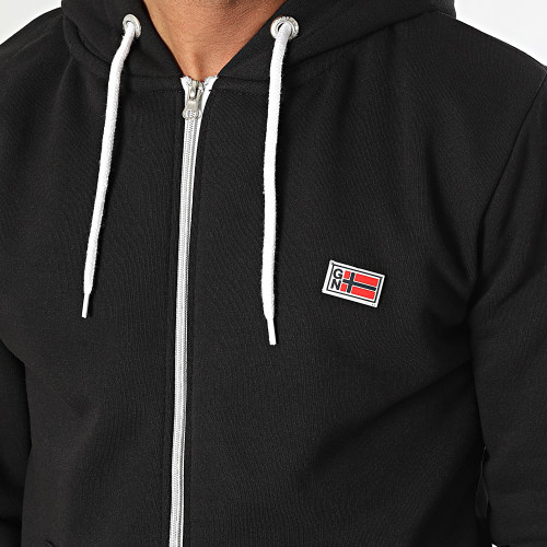 Sweat Zippé Capuche Noir