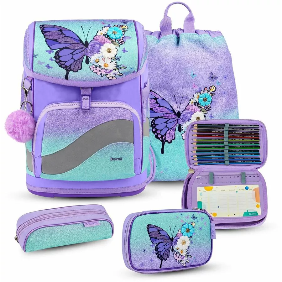 Belmil Schulranzen Premium Smarty Plus Set 5-teilig Serenity