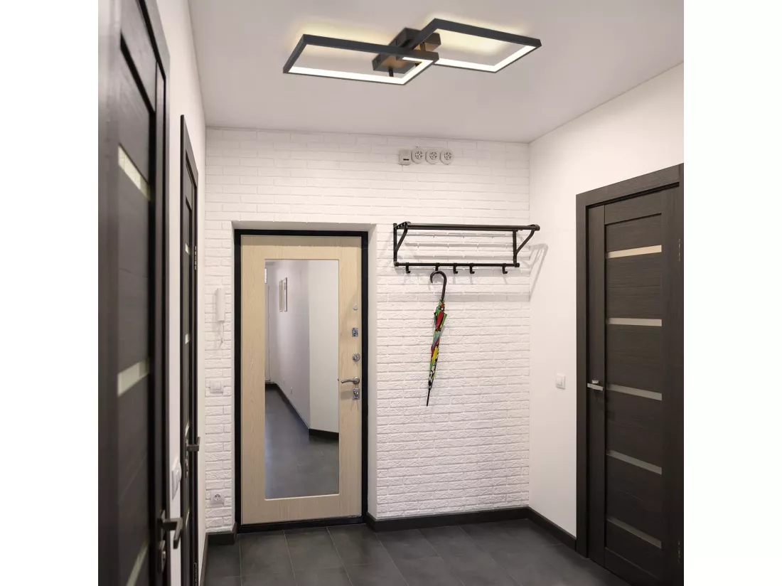 NETTLIFE Plafonnier LED dimmable avec télécommande 40W métal design moderne lampe de chambre lampe de cuisine pour chambre salle à manger salon bureau