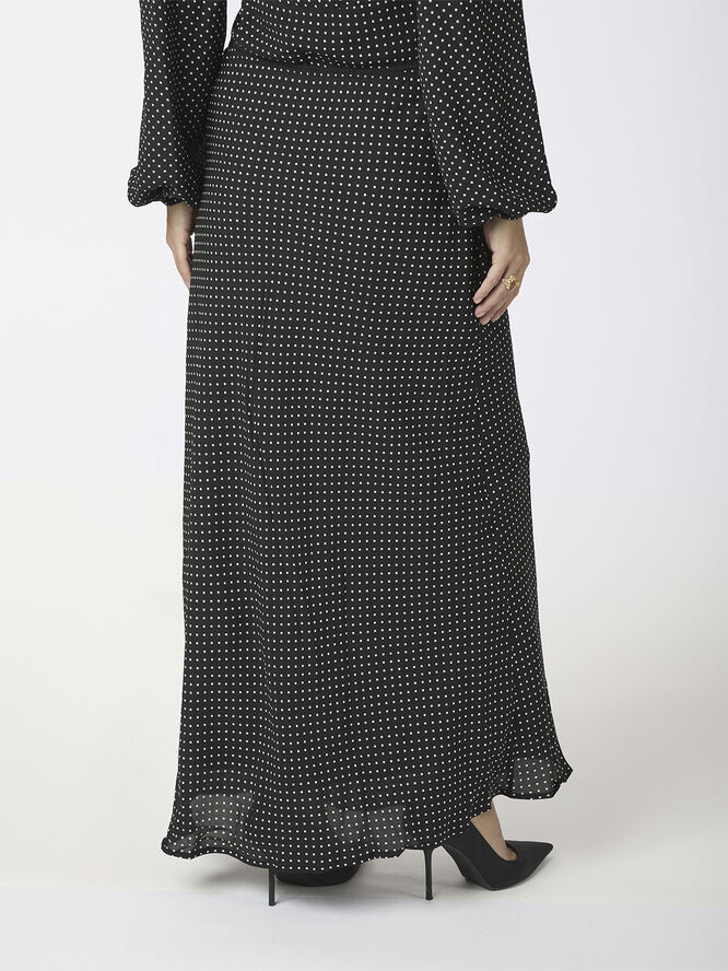 Neo Noir Lola Dot Long Skirt Black