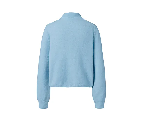 Cardigan mit Kragen, hellblau