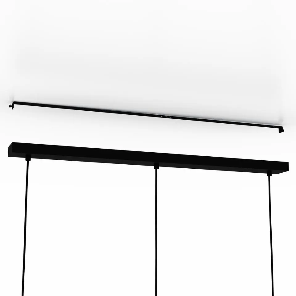 EGLO Evesham Hanglamp - E27 - 89,5 cm - Zwart/Bruin - Hout