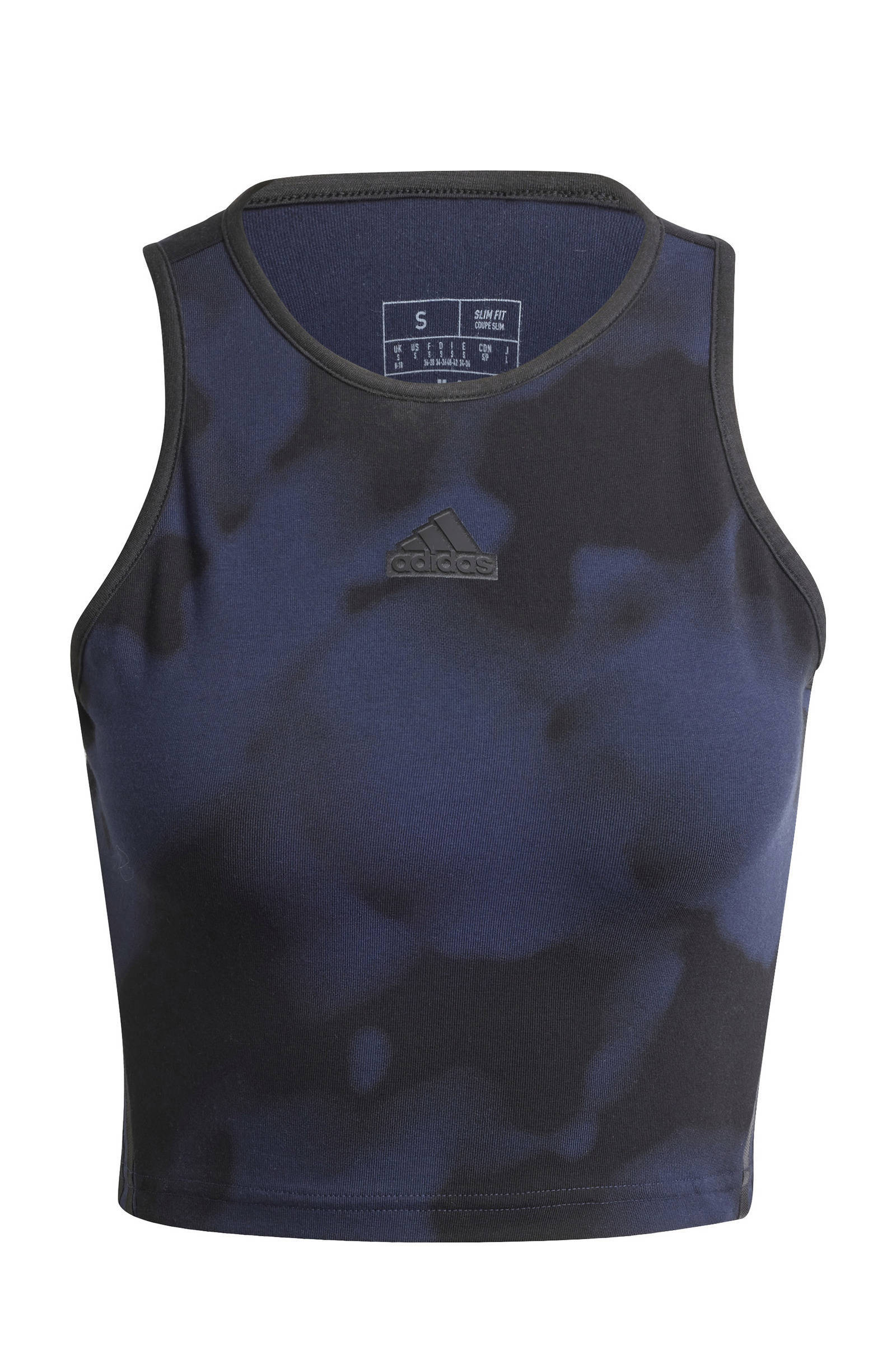adidas sporttop blauw/zwart