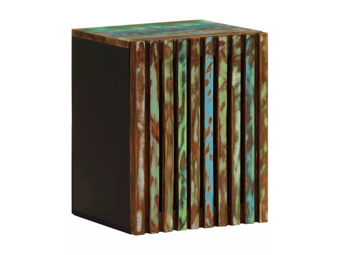 Armoire murale de salle de bain 38x34x48cm bois massif d'acacia