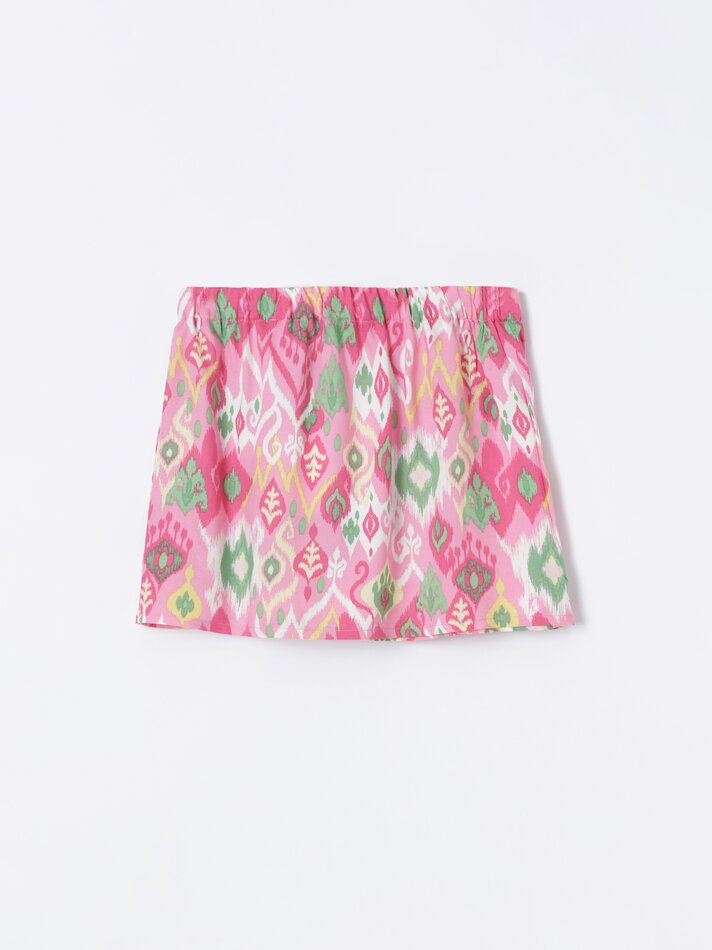 Saia pareô fluida - Rosa chiclete