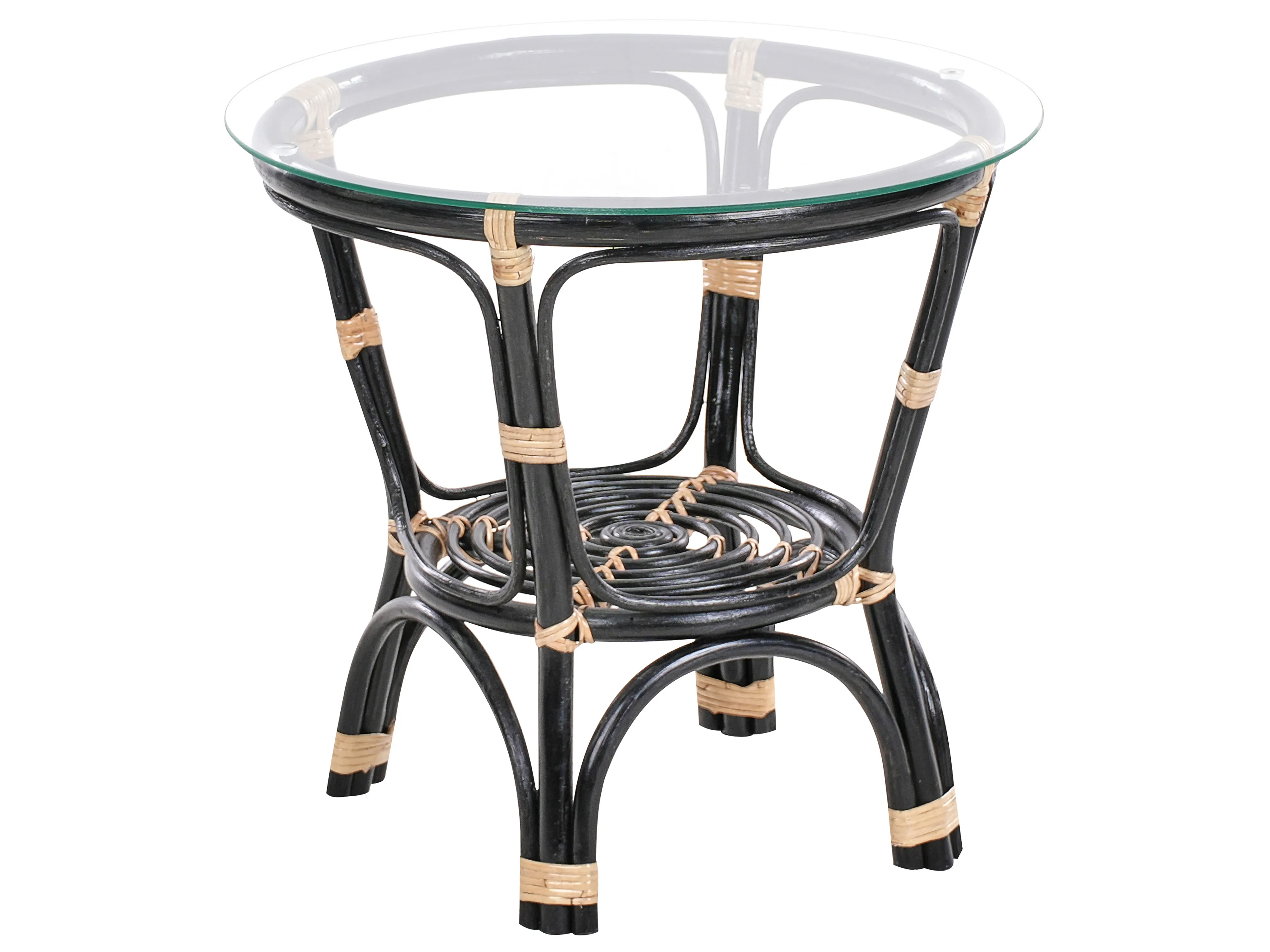 Bistroset met kussens PECORINI Rotan Zwart