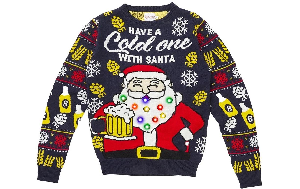 Have a Cold One With Santa LED XLWeihnachtspullover