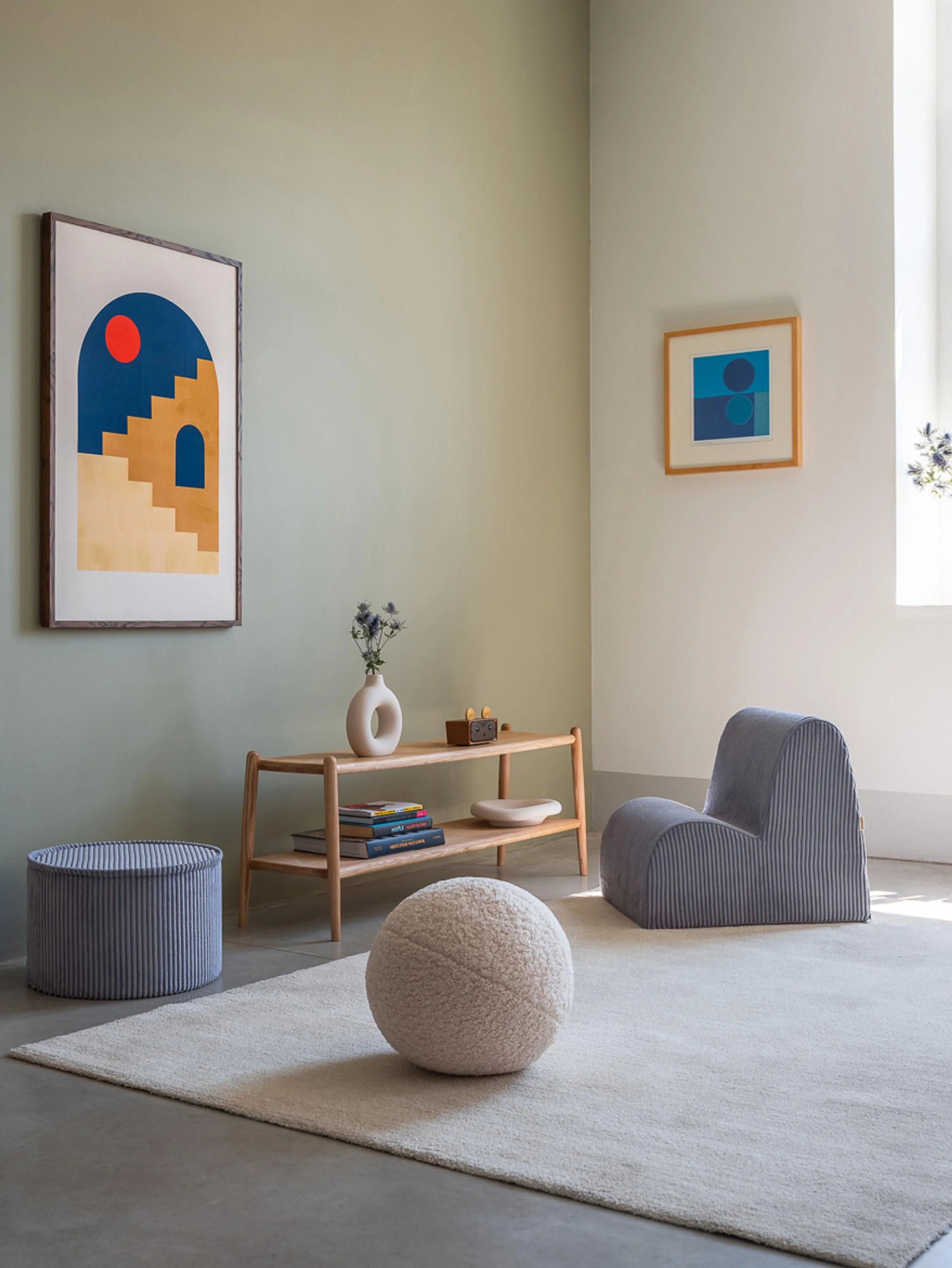 Kinderarmstoel Cloud van corduroy