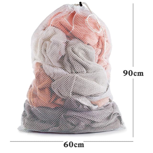 Stor vaskepose 60x90 cm Hvid 1-pak