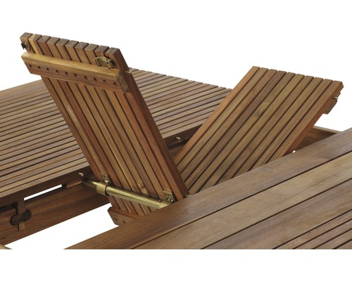 Uitschuifbare tafel Falun Siena Garden acacia 150/200x100x74 cm bruin