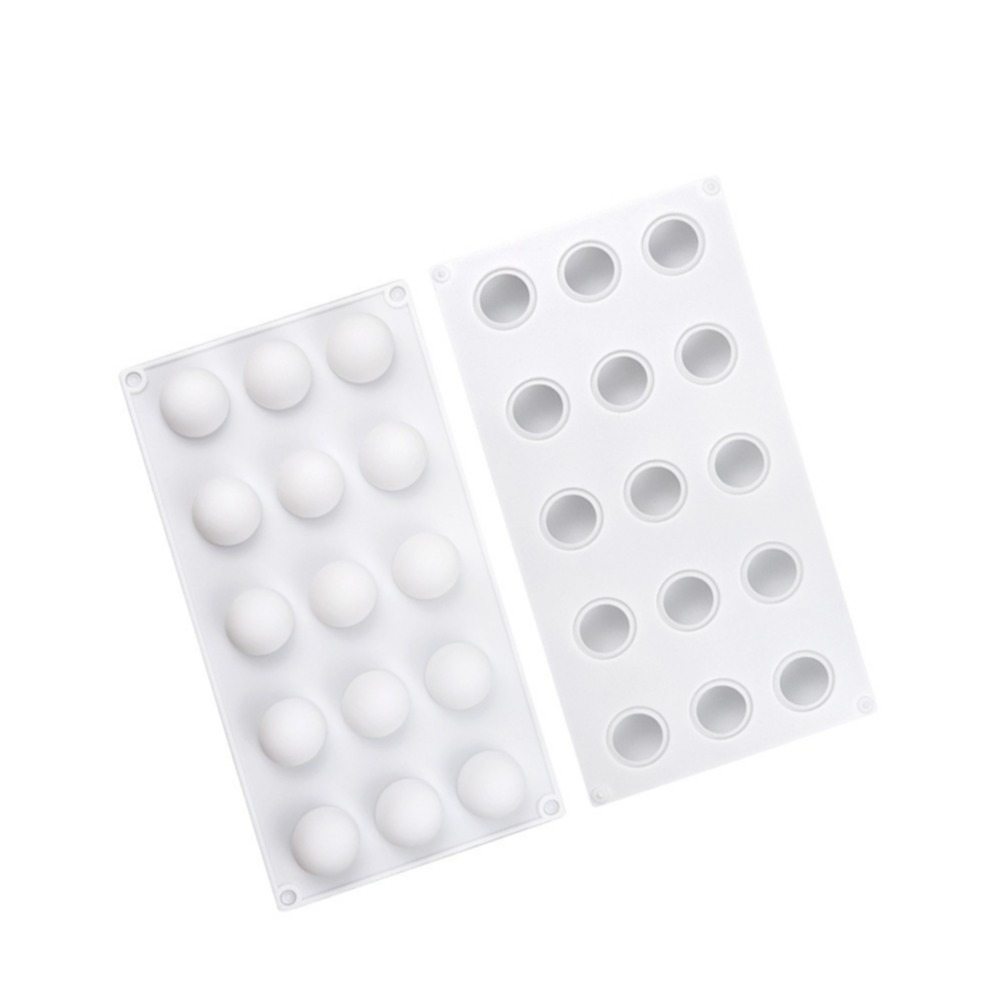 (15-fach) Silikon 3D Pralinen Form für Fondant / Schokolade Kuchen   Muffin Dekoration - Kugeln