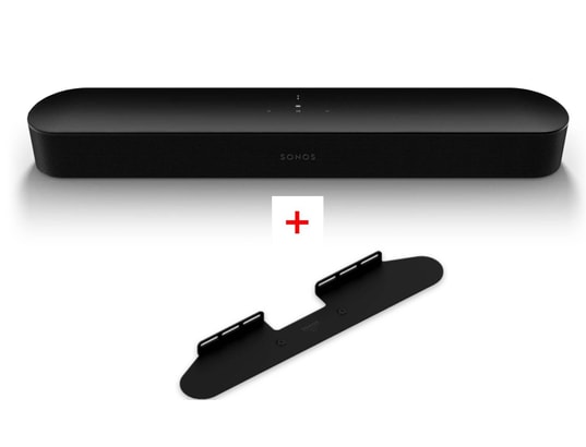 SONOS - Barre de son Pack Beam noir avec fixation murale