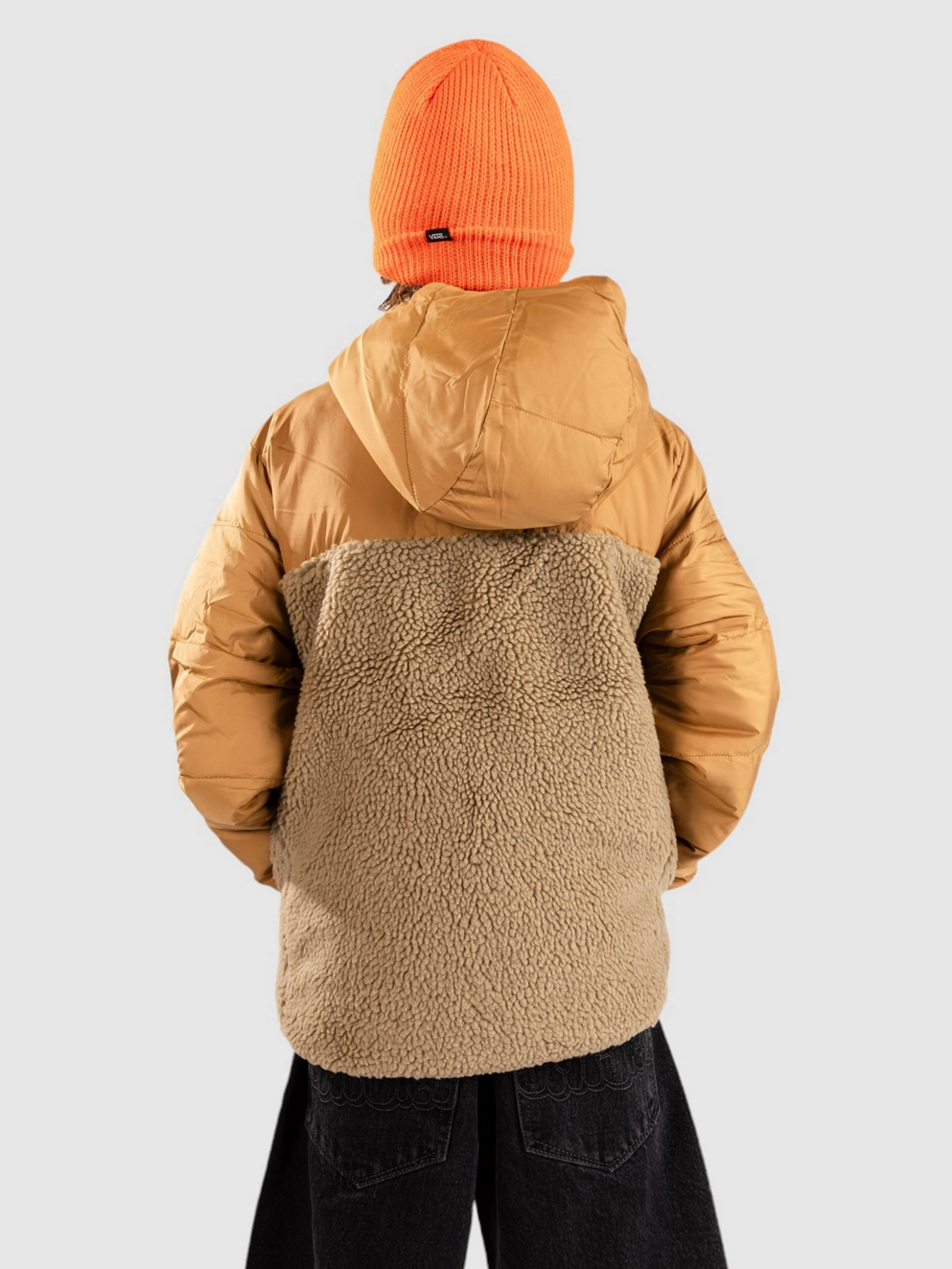 Quiksilver Scaly Reversible Kids Jacket bone brown
