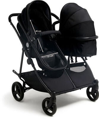Beemoo Move Twin 2-in-1 Søskenvogn, Asphalt