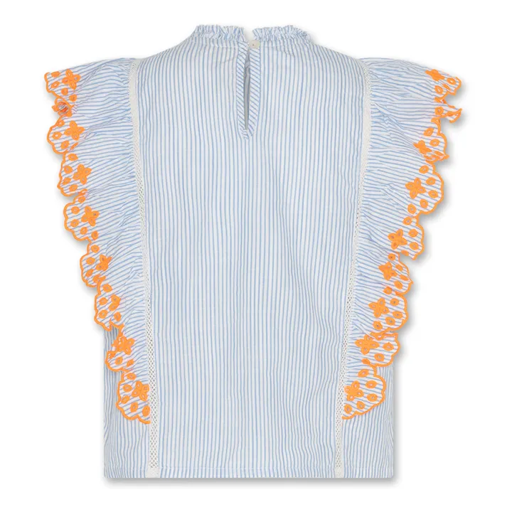 AO76 Blouse Dania Rayée | Bleu